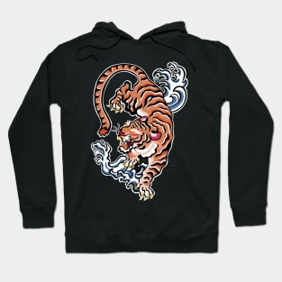 retro classic zodiac Tiger Hoodie